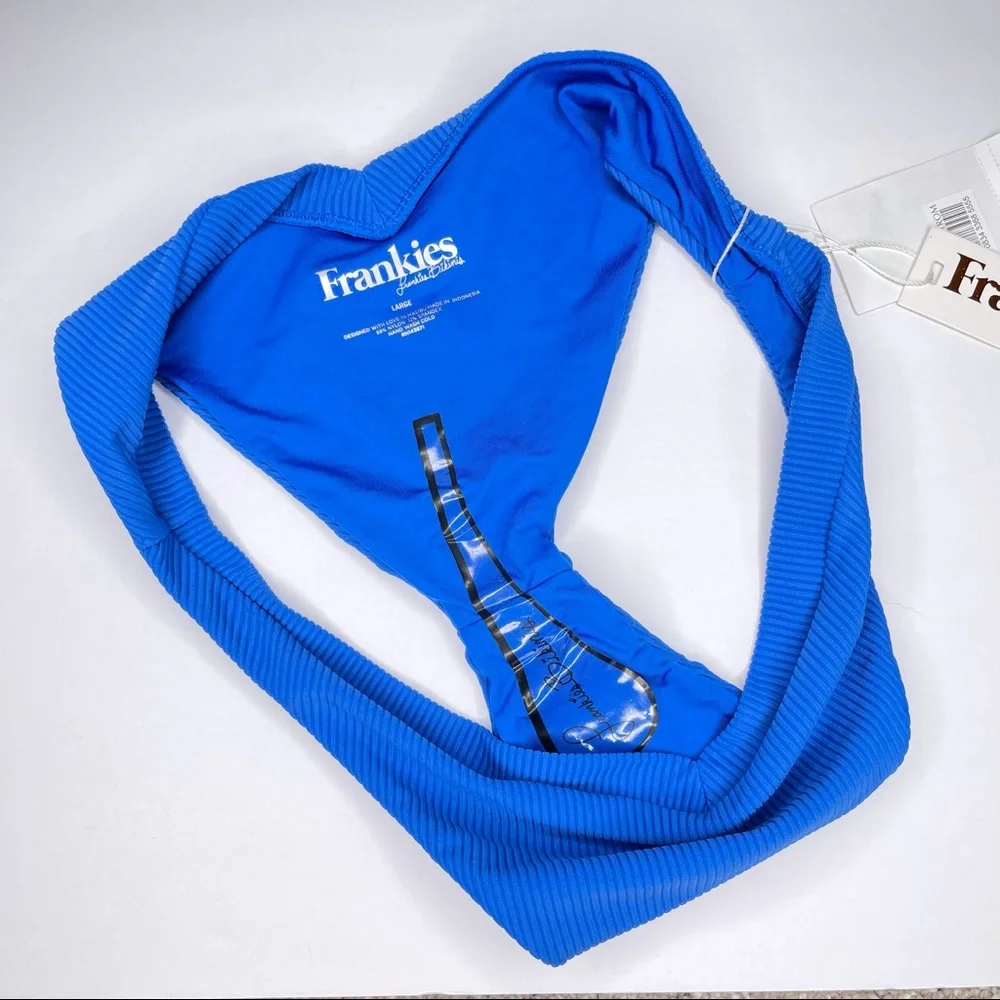 FRANKIE’S BIKINIS Austin Bottom Royal Blue NEW Size L